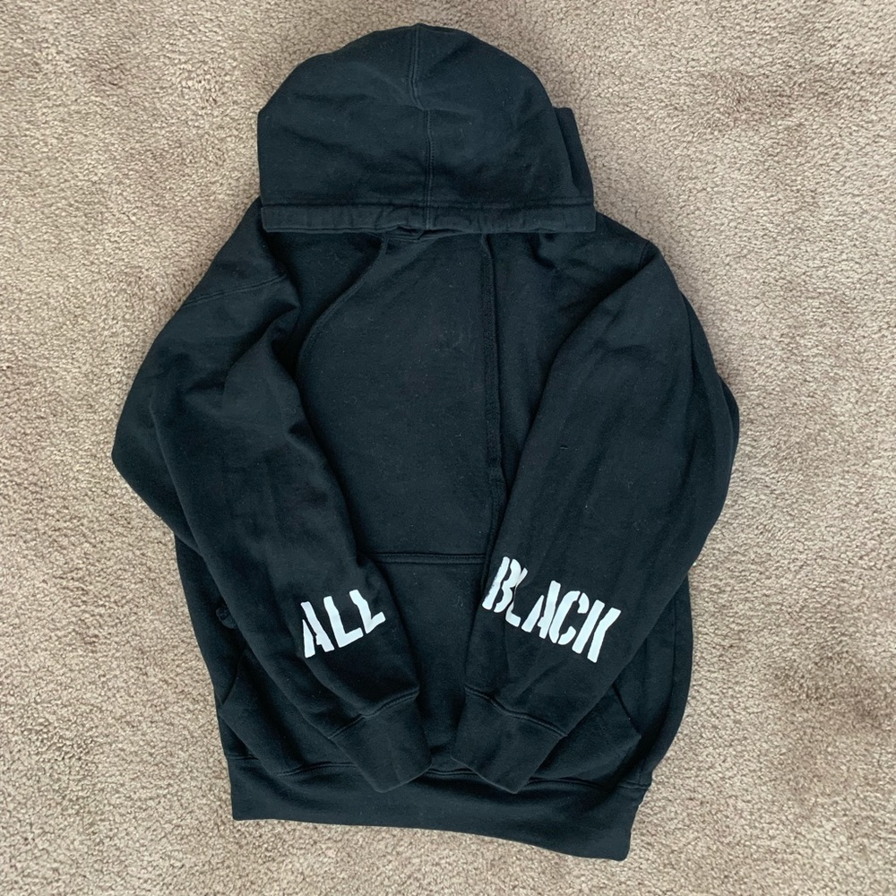 All black hoodie